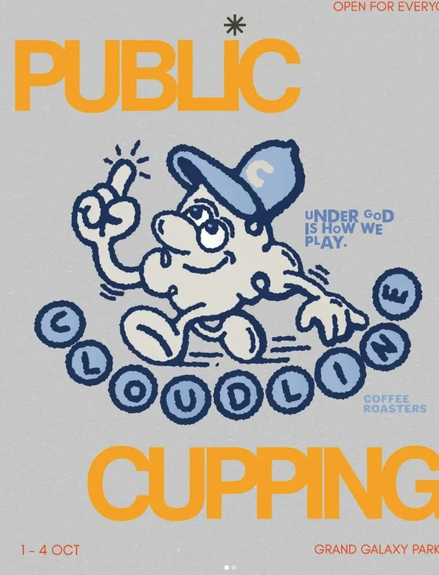 Poster: Public Cupping, open for everyone, 1 to 4 October at Grand Galaxy Park